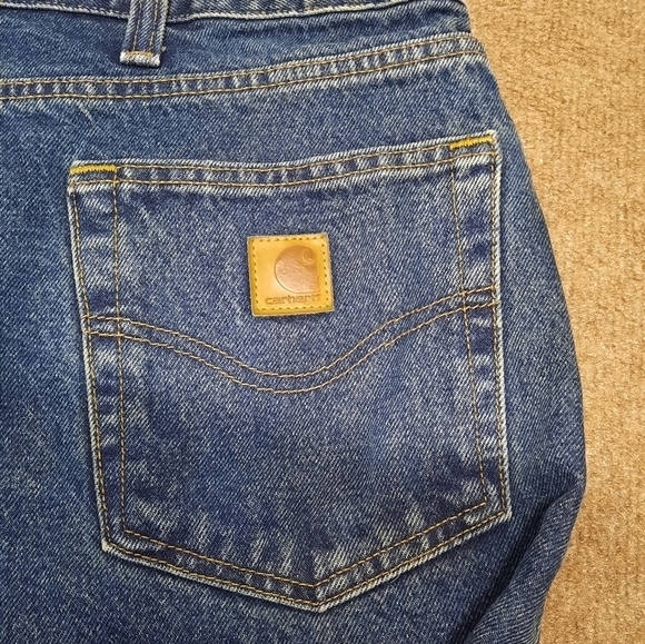 CARHARTT (48 x 30) Relaxed Fit Straight Leg Men's Jeans Blue - Picture 4 of 7
